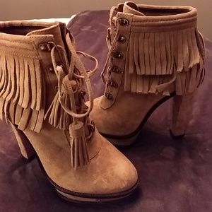Brian Atwood fringe booties